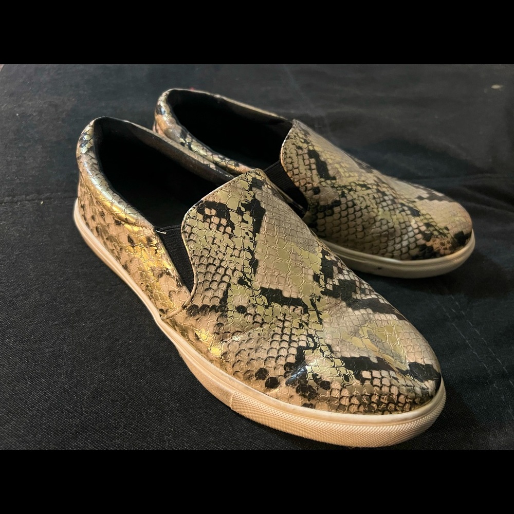 Torrid Snake skin print faux leather slip on Sneaker